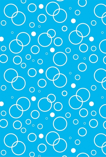 Kadopapier Bubbles Blauw Mat 70cm x 100meter
