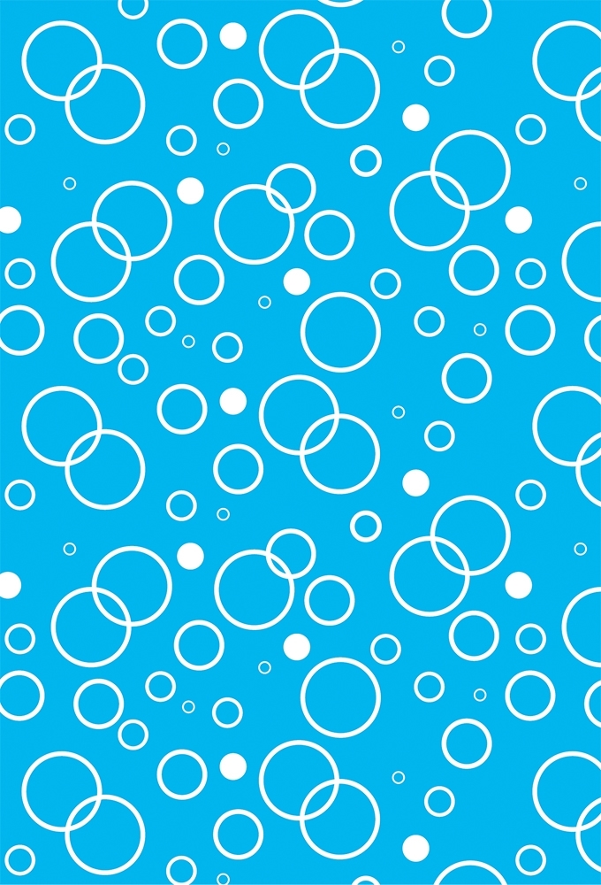 Kadopapier Bubbles Blauw Mat 70cm x 100meter
