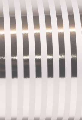 Geschenkpapier Metallised Stripes silver 70cm x 100meter