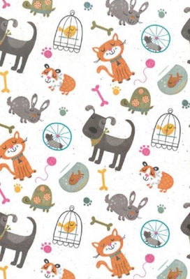 Geschenkpapier Gras papier Dogs and Cats sugarbeet 30cm x 200meter