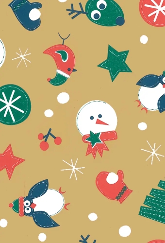 Kerstpapier Trendy Frosty Forest Fun 30cm x 100meter