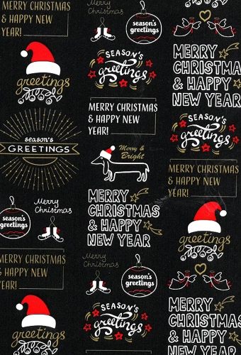 Kerstpapier Trendy Chalkboard Christmas  30cm x 100meter
