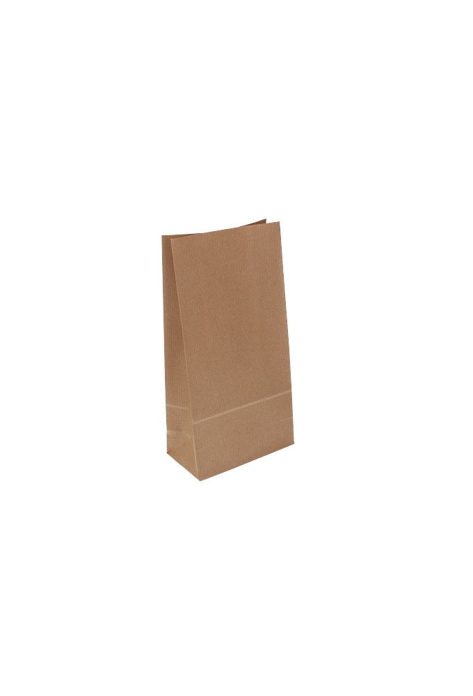 Geschenkzakjes Gerecycled Bruin Kraft Gelijnd 14x7.5x24cm 100stuks