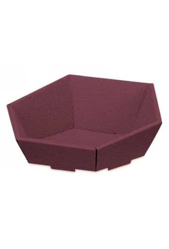 Geschenkdoos Korf Modern Bordeaux Klein 29x27x6-10.5cm 25stuks