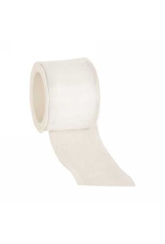 Organza Lint Met IJzerdraad Wit 70mm x 20 meter