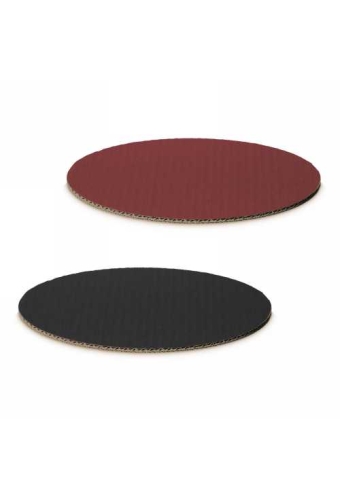 Kartonnen Bodem Wijnrood & Zwart Ovaal Smal 20x15cm 100stuks