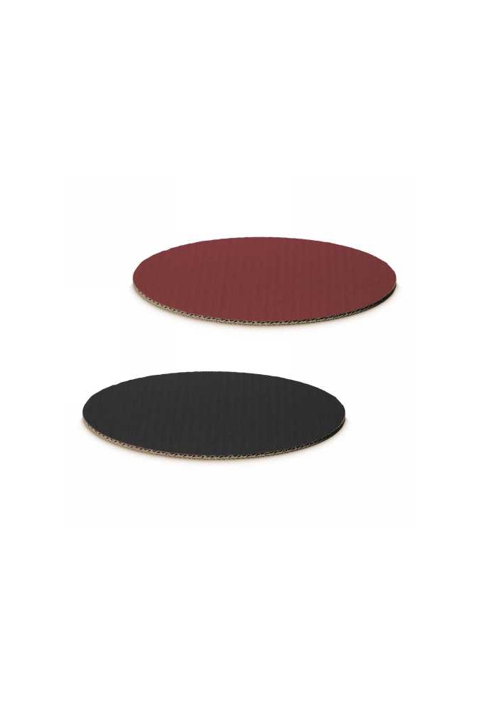 Kartonnen Bodem Wijnrood & Zwart Ovaal Smal 20x15cm 100stuks