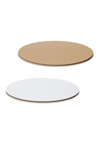 Kartonnen Bodem Wit & Naturel Ovaal Smal 20x15cm 100stuks