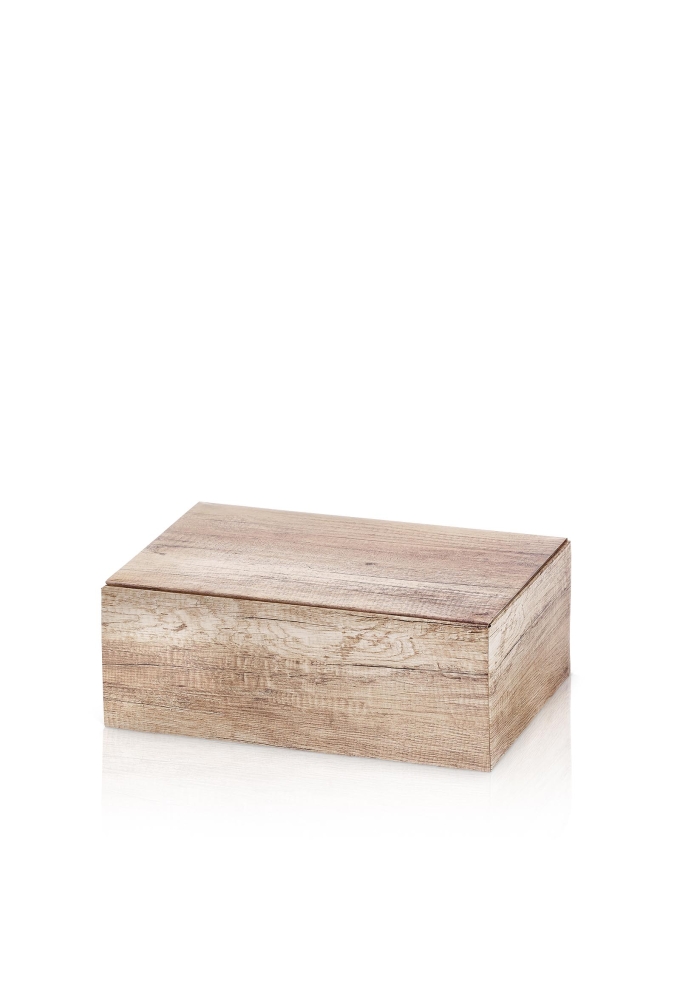 Geschenkdoos Klepdoos Wood 22x15x7.5cm 25stuks