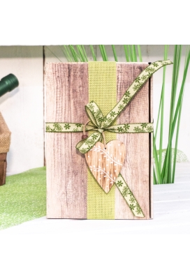 Geschenkdoos Klepdoos Wood 22x15x7.5cm 25stuks