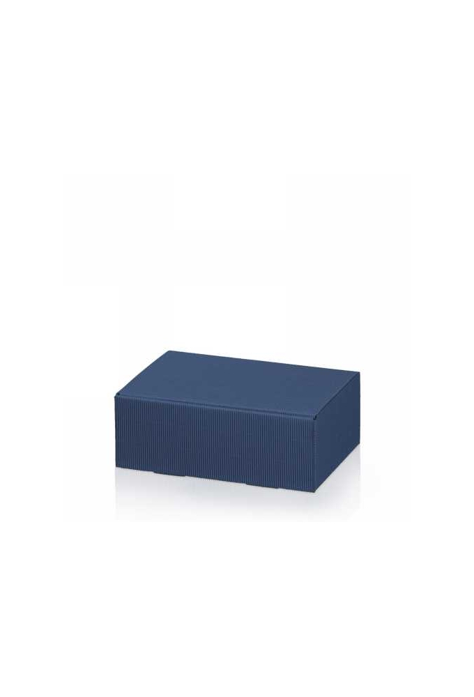 Kadodoos Colour Rib Blauw 22x15x7.5cm 25stuks
