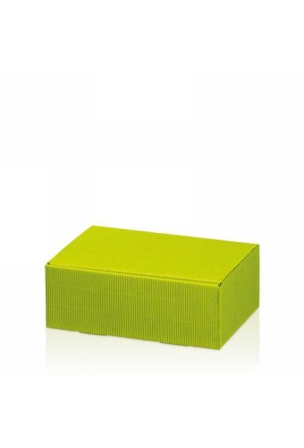 Kadodoos Colour Rib Lime Groen 22x15x7.5cm 25stuks