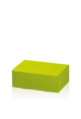Kadodoos Colour Rib Lime Groen 22x15x7.5cm 25stuks