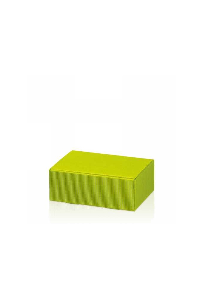 Kadodoos Colour Rib Lime Groen 22x15x7.5cm 25stuks