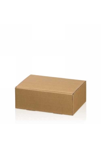 Kadodoos Colour Rib Naturel 22x15x7.5cm 25stuks