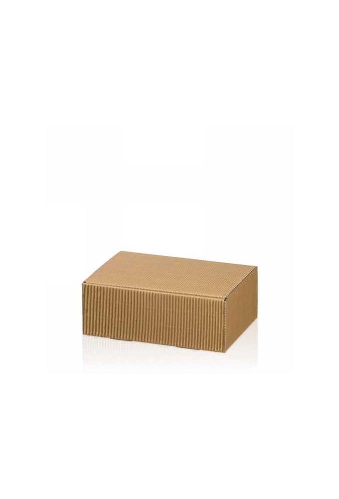 Kadodoos Colour Rib Naturel 22x15x7.5cm 25stuks