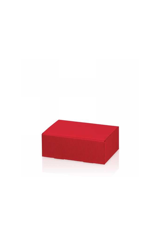 Kadodoos Colour Rib Rood 22x15x7.5cm 25stuks