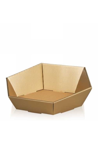 Geschenkdoos Korf Tarn Goud Groot 46.5x41.5x9-15.5cm 25stuks