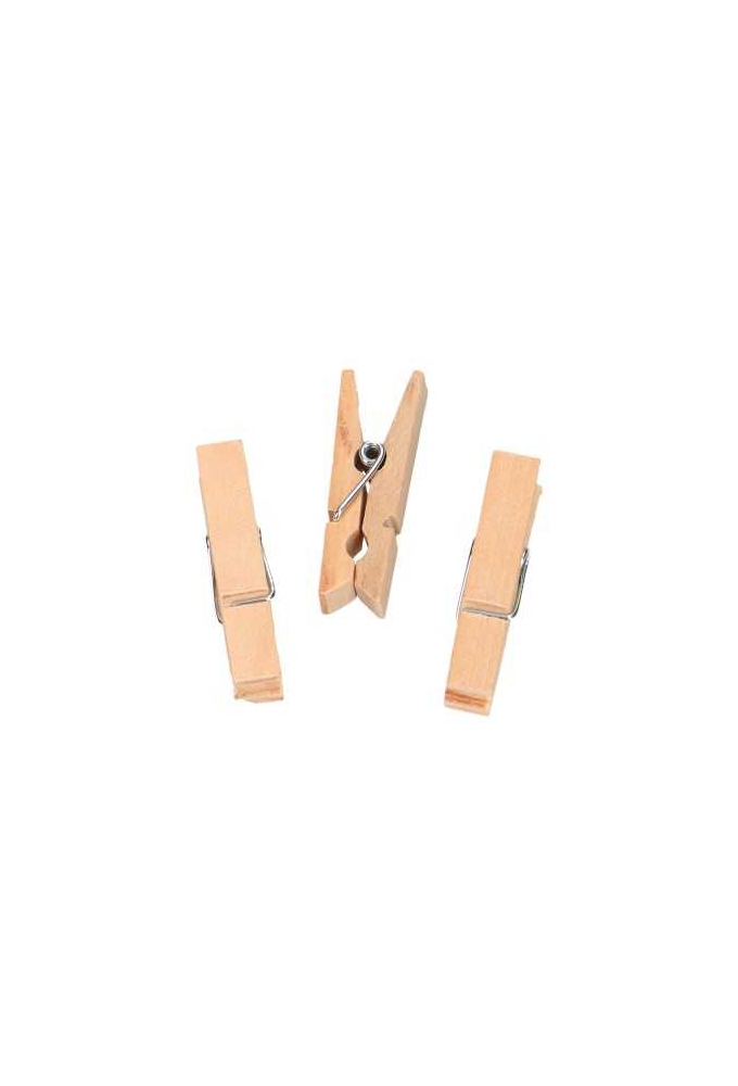 Houten Decoratie Naturel Houten Knijper 3.5cm 24stuks