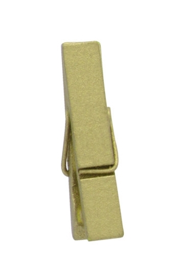 Houten Decoratie Shiny Goud Houten Knijper 3.5cm 24stuks