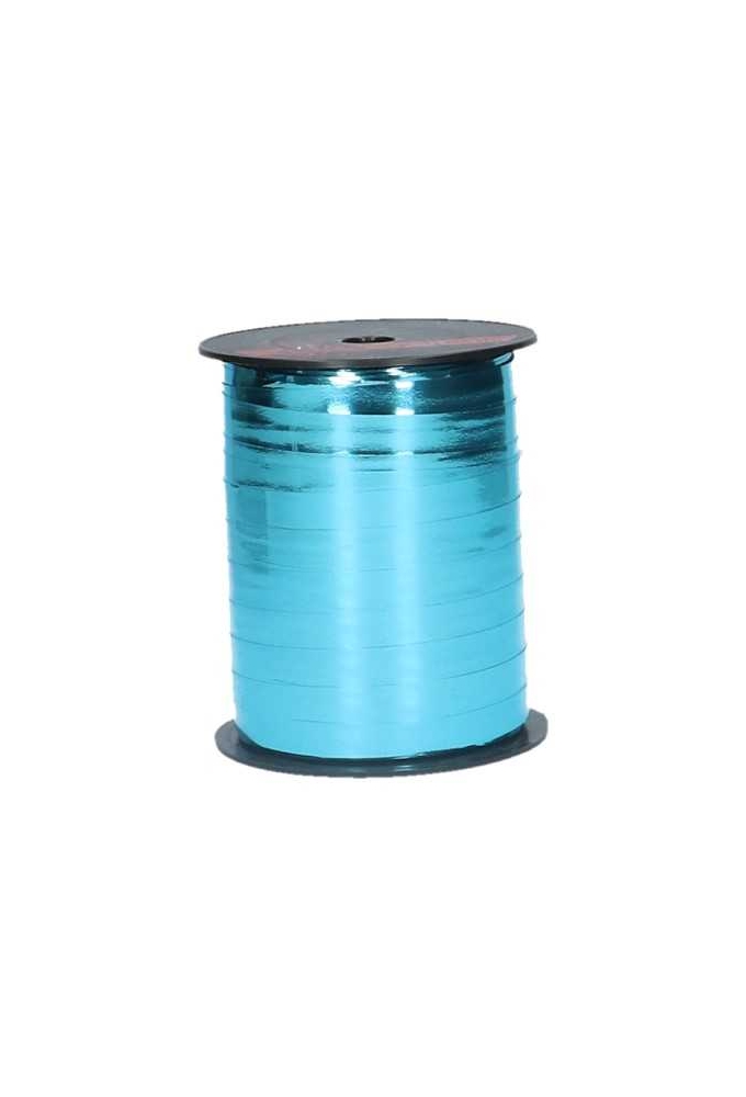 Krullint Metallic Reflex Aqua Blauw 5mm x 500 meter