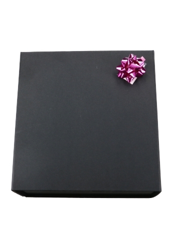 Mini Bows Strik Rond 35mm Metallic Fuchsia met plakker 100stuks