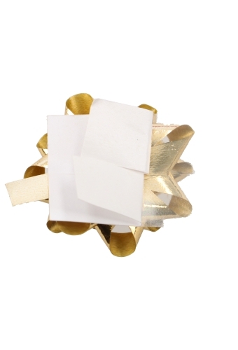 Mini Bows Strik Rond 35mm Metallic Goud Met Plakker 100stuks