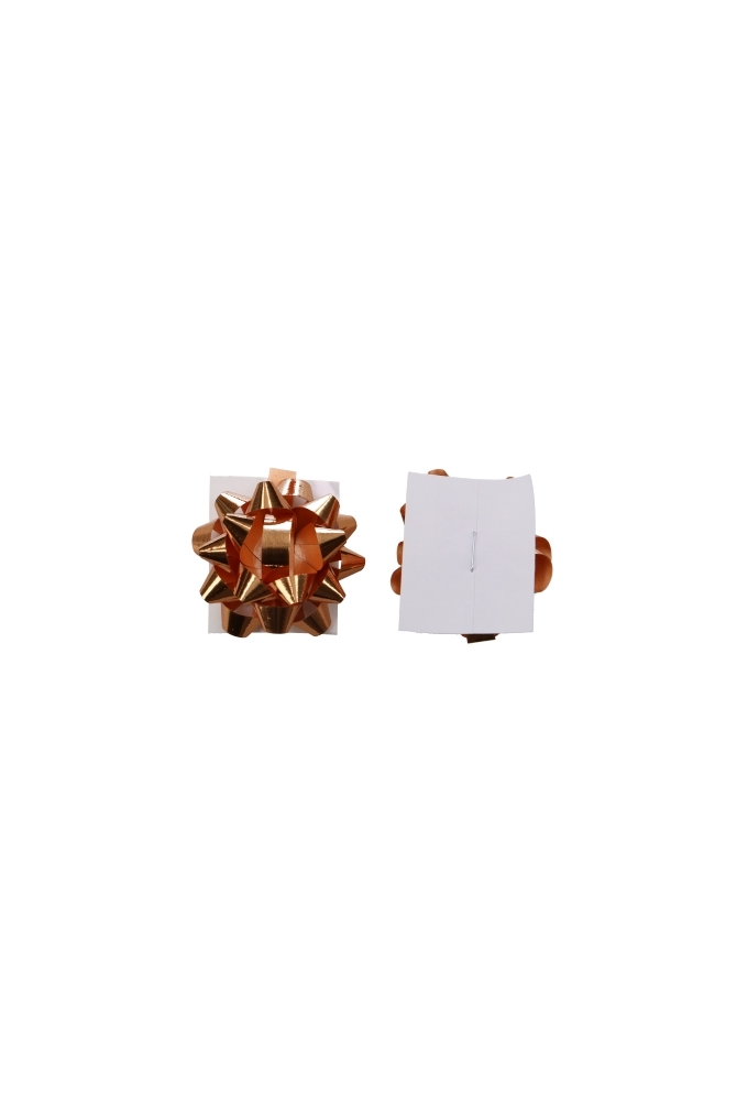 Mini Bows Strik Rond 35mm Metallic Koper Met Plakker 100stuks