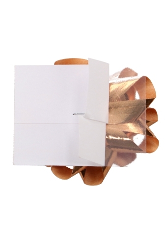 Mini Bows Strik Rond 35mm Metallic Koper Met Plakker 100stuks