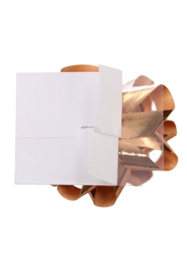 Mini Bows Strik Rond 35mm Metallic Koper Met Plakker 100stuks