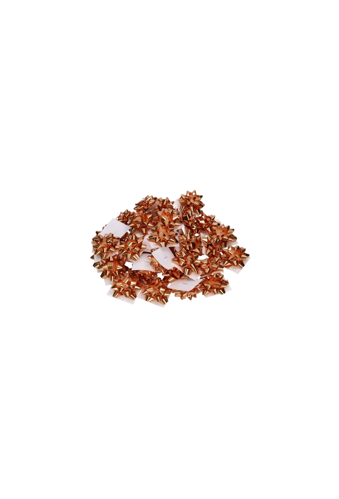 Mini Bows Strik Rond 35mm Metallic Koper Met Plakker 100stuks