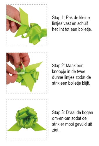 Trek Strikken Bordeaux Doorsnee 95mm met een lint van 19mm 30stuks