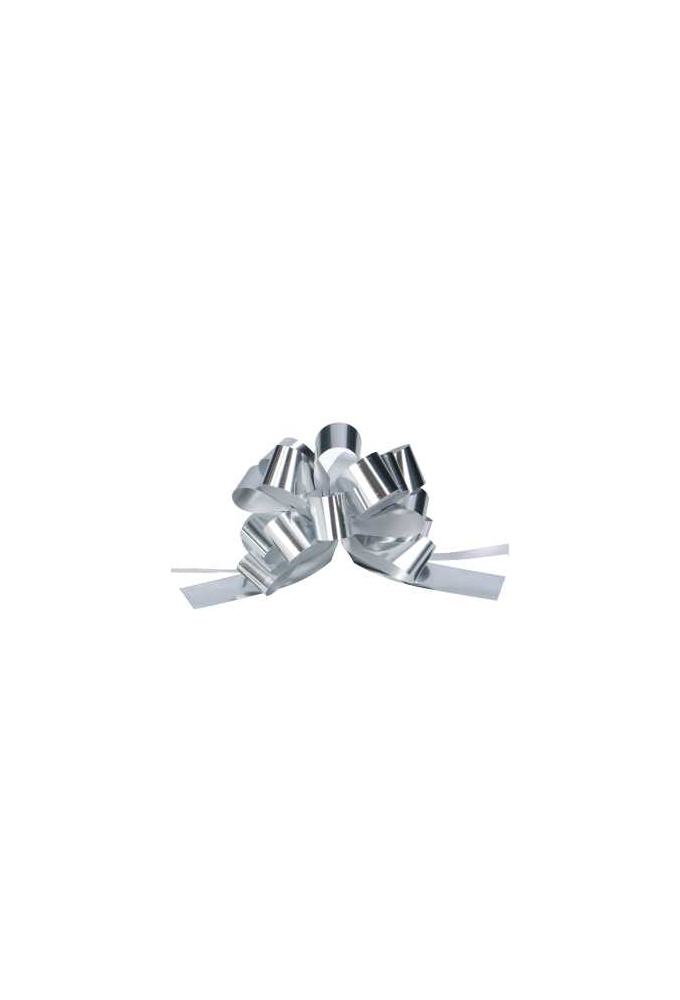 Trek Strikken Metallic Zilver Doorsnee 95mm met een lint 19mm 30stuks