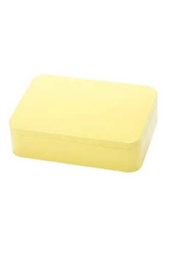 Blikken Uni Geel Rechthoekig 14.2x10.1x3.1cm 12stuks