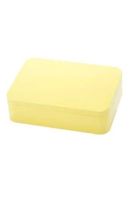 Blikken Uni Geel Rechthoekig 14.2x10.1x3.1cm 12stuks