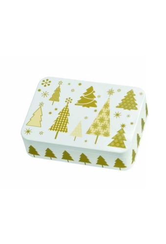 Blikken Tree Rechthoekig 14.2x10.1x3.1cm 12stuks