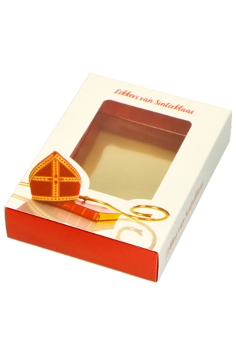 Chocoladeletterdozen Lekkers van Sinterklaas Goud 17.5x12x3.3cm 100stuks