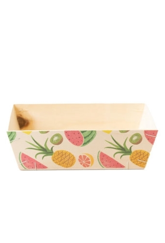 Houten Korf Bedrukt Fruit Versie 2 29x19x9cm 25stuks