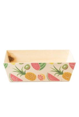 Houten Korf Bedrukt Fruit Versie 2 29x19x9cm 25stuks