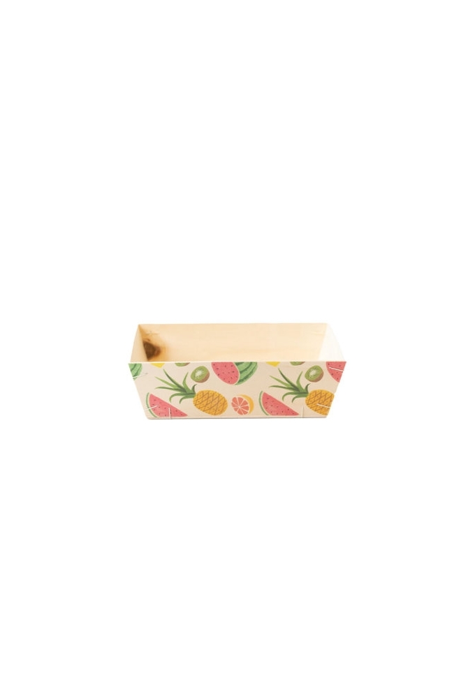 Houten Korf Bedrukt Fruit Versie 2 29x19x9cm 25stuks