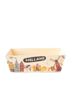 Houten Korf Bedrukt Holland Versie 2 29x19x9cm 25stuks