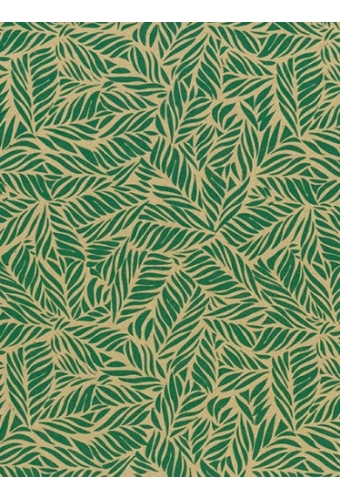 Kraftpapier Bruin recycled kraft palmstripes green 50cm x 200meter