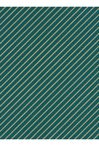 Kadopapier Bruin Kraft Classic Stripe Petrol 50cm x 200meter