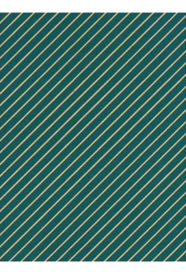 Kadopapier Bruin Kraft Classic Stripe Petrol 50cm x 200meter