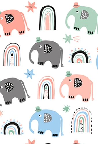 Cadeaupapier Coated Olifant 50cm x 200meter