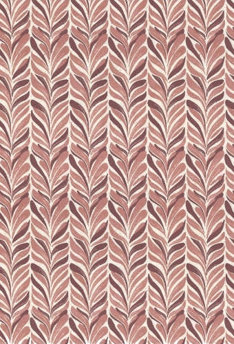 Kadopapier Gras Leaf Lines Copper & Aubergine 50cm x 200meter
