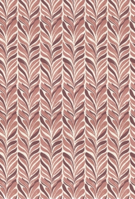Kadopapier Gras Leaf Lines Copper & Aubergine 50cm x 200meter