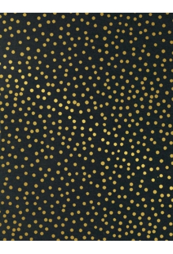 Kraftpapier Reclycled Kraft confetti Dot Gold 50cm x 200meter