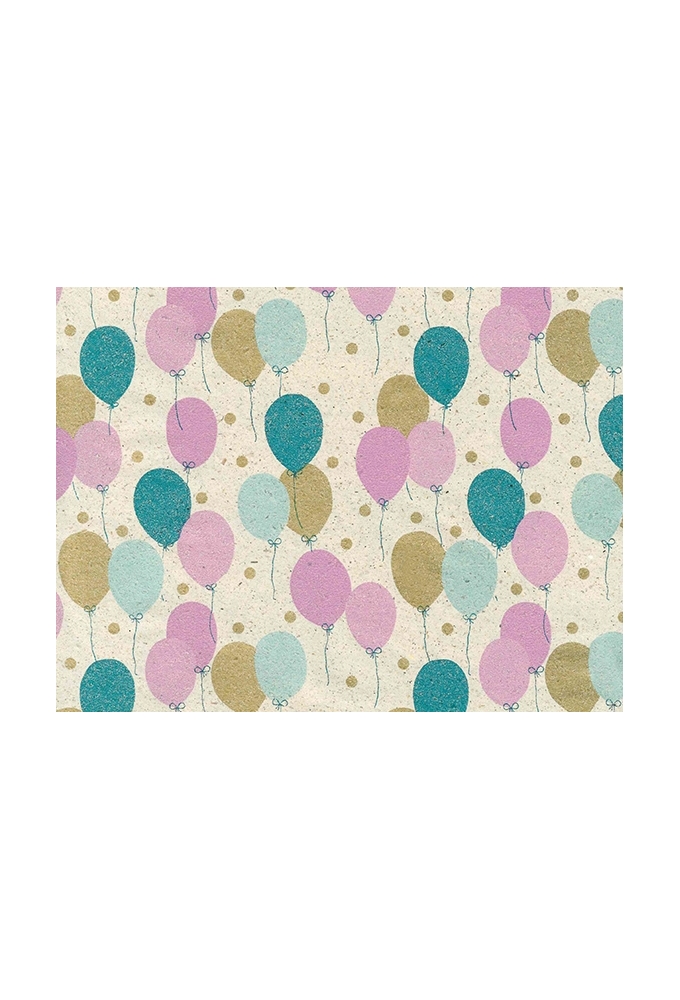 Graspapier petit ballon petrol & fuchsia & goud 50cm x 200meter