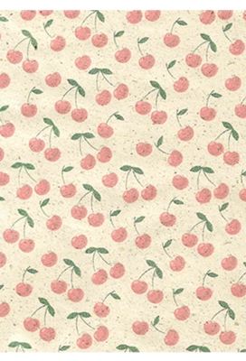 Cadeaupapier Gras Papier Kersen 50cm x 200meter